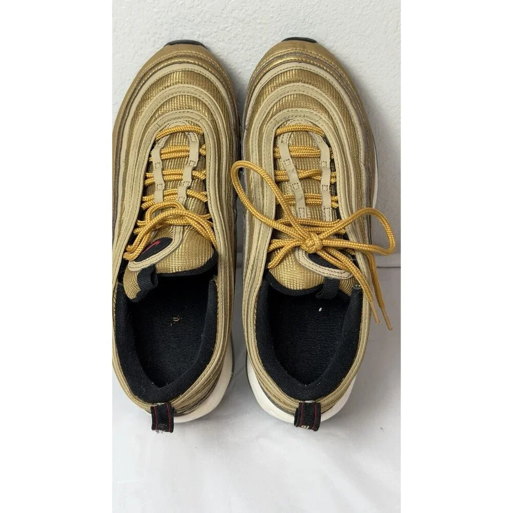 Nike Air Max 97 OG Metallic Gold QS Womens Size 9 Golden Bullet 885691-700
